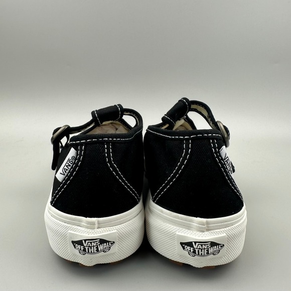 Vans Style 93 Mary Jane Women Size 6.5 Black White Canvas Buckle Shoes NEW - Picture 4 of 6